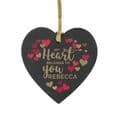 'My Heart Belongs To You' Confetti Slate Heart Decoration